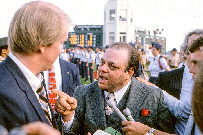 Campo, in classic form, at the Derby.